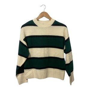 Divided H&M Stripe Sweater Women's 2XS Jacquard Pullover Crew Long Sleeves XXS